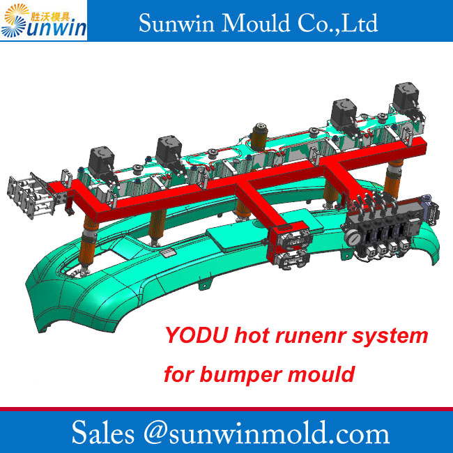 auto bumper mould hot runner system design