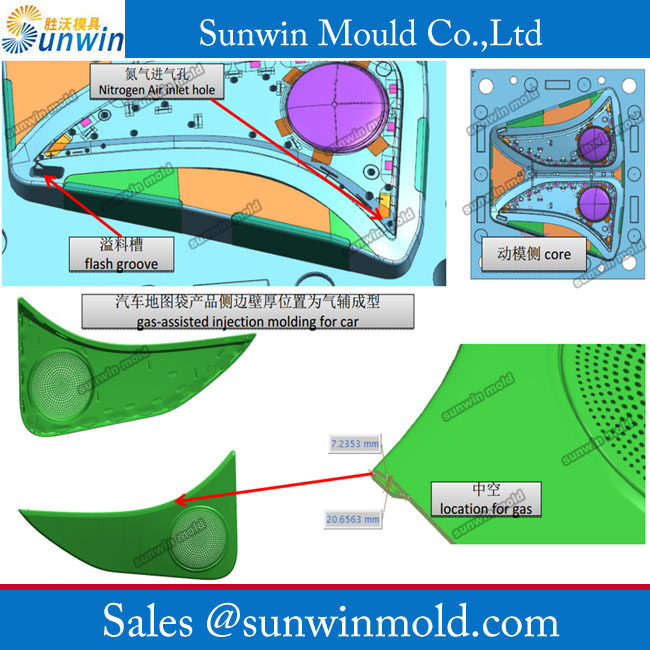 gas assisted plastic injection mold