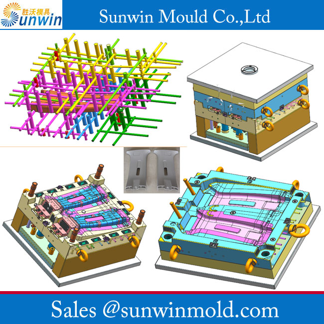 Auto b pillar interior parts mould design